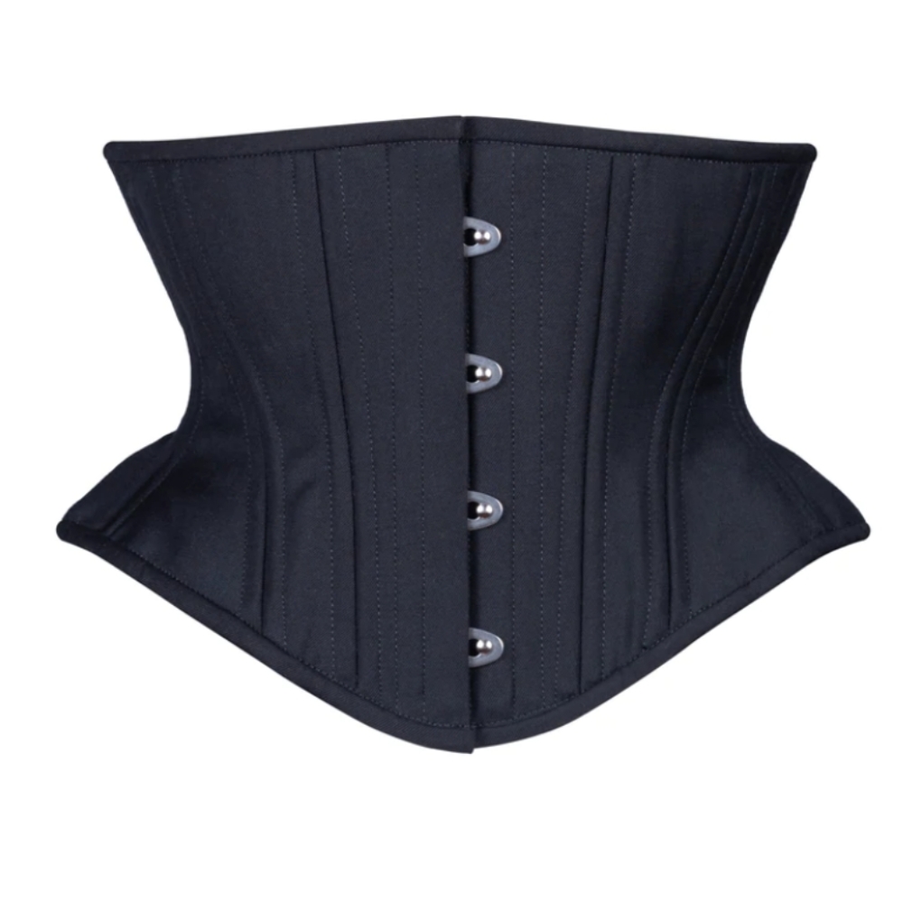 Black Cashmere Corset, Hourglass Silhouette, Short Timeless Trends size  28
